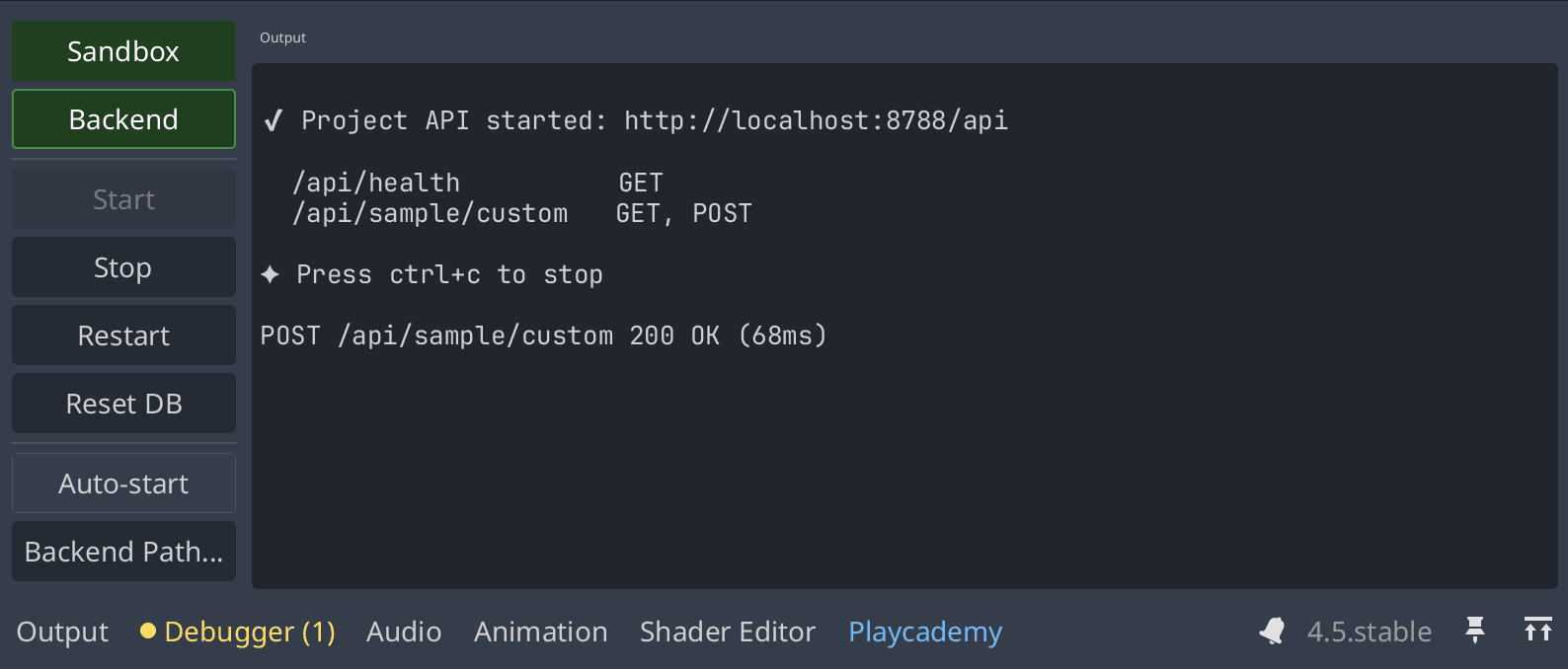 Playcademy Backend Plugin in Godot